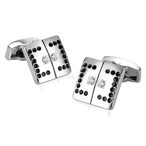 Gemelos para camisa de hombre ideales para bodas y eventos en acero inoxidable
