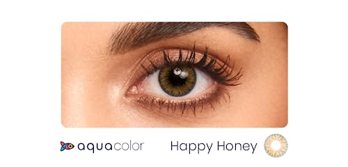Image of Aquacolor Daily Disposable Colored Lenses with 0 Power - Happy Honey - (10 Lens /Box)