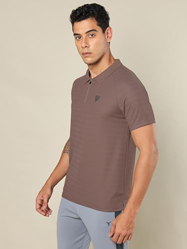 Image of TECHNOSPORT Men's Polyester Slim Fit Polo T-Shirt - (P691 P) Pack of 1