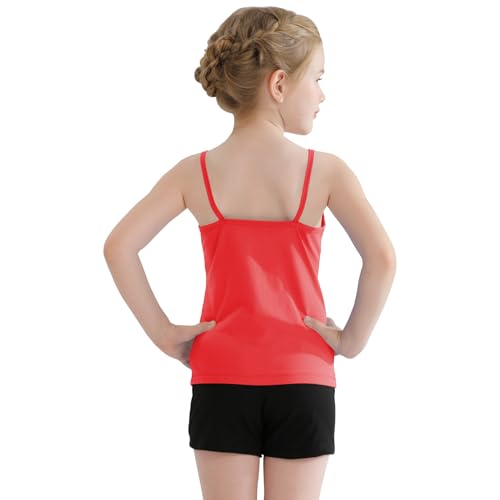 Image of QBK Girls Tank Tops Toddler Camisole Cotton Cami Spaghetti Strap Undershirts for Girls 2T-12Years