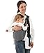 Baby Carrier Sling Wrap-Baby Sling-Soft Adjustable Ring Sling for Mom&Dad Support Babies Under 7-36month (Black)