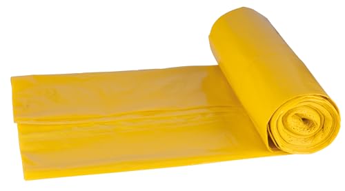 DONAU ECO Müllbeutel 120 l Stark für Metall Kunststoff/Gelb / 10 Müllbeutel/ 1 Rollen/Blauer Engel Zertifiziert/ 100{4c86a6eae4e1b602fbff870c035f66f21377a38a8908374484e66d803d1c49a8} Recycling Material (LDPE) / Müllsack Mülltüte Abfallsäcke DONAU ECO Müllbeutel 120 l Stark für Metall Kunststoff/Gelb / 10 Müllbeutel/ 1 Rollen/Blauer Engel Zertifiziert/ 100{4c86a6eae4e1b602fbff870c035f66f21377a38a8908374484e66d803d1c49a8} Recycling Material (LDPE) / Müllsack Mülltüte Abfallsäcke