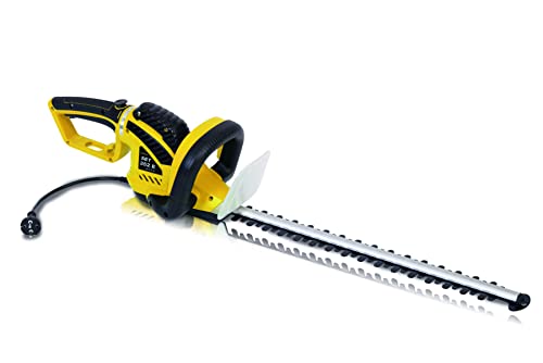 GARLAND Set 352E-V20 - Cortasetos eléctrico enchufable - Potencia 620W, Peso 3,3 kg, Cuchilla de 55 cm con 20 mm Entre Dientes y asa rotable rotable 90º.