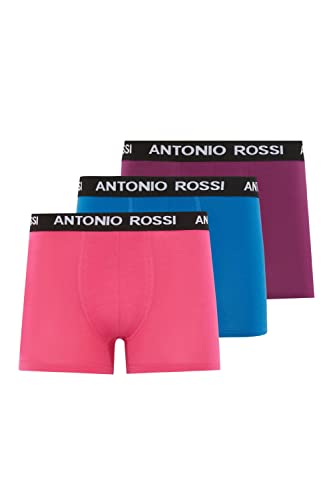 Antonio Rossi (Paquete de 3/6) Boxers Ajustados para Hombre | Calzoncillos Tipo Bóxer Con Cintura Elástica | Suaves y Transpirables para Uso Diario