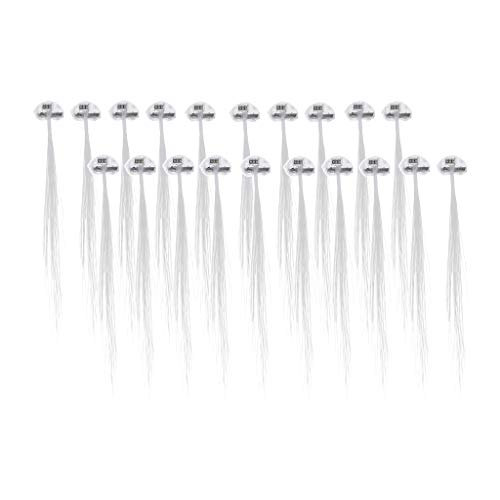 Preisvergleich Produktbild dailymall 20 Stück LED Haarsträhne leuchtender Faser Haarschmuck Haarclip Lichtsträhnen LED-Glasfaser Beleuchtung - Grün