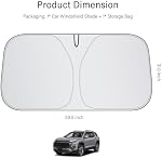 59" x 31" Pare-brise de voiture Shade Sun,Échelle de soleil pliable pour pare-vent de voiture avec sac de rangement pour la protection contre la chaleur,Pare-feu essentiels d'été Couvrez les pares-brise pour voitures & VUS (T-Nouveau M: 59 * 31 de pouce)