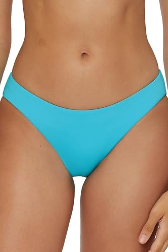 BECCA Women's Garden of Eden Shirred Hipster Bikini Bottom, Cheeky Coverage, Swimwear Separates