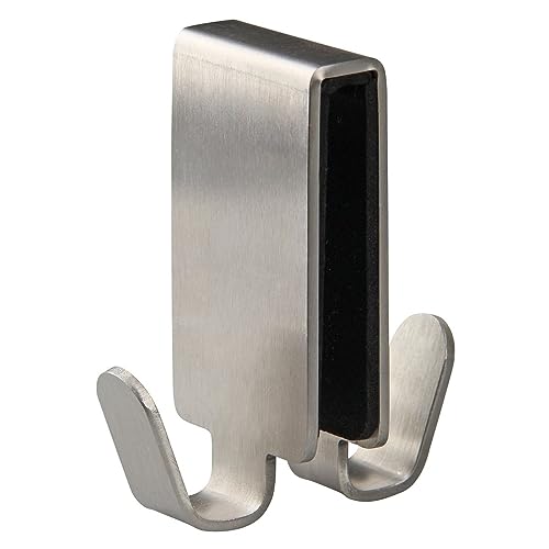 Fackelmann Percha doble gancho en acero inoxidable y elastómero. Color inox. 12x3,5cm. 1ud.