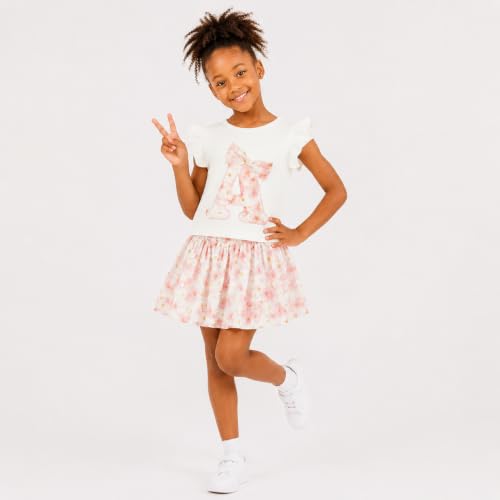 Image of Mud Kingdom Girls Outfits Cute Cartoon Polka Dots Summer Holiday Clothes Sets