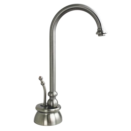 Image of Westbrass A261HFP-20 10 inch Calorah 1-Handle Hot Water Dispenser Faucet with Instant Hot Tank, Stainless Steel
