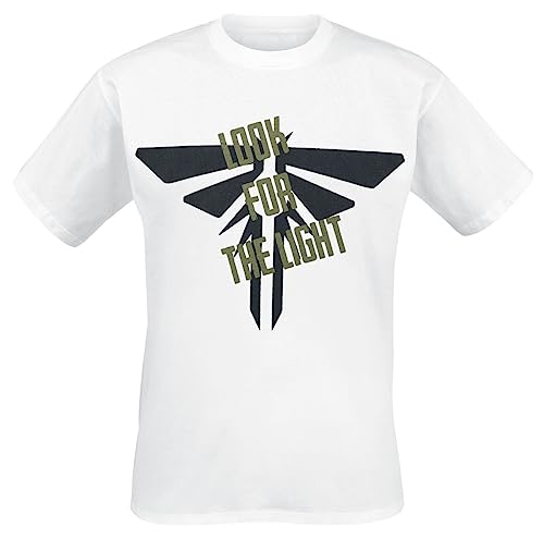 T-Shirt Last Of Us Firefly Blanc en coton col rond vêtement homme taille L