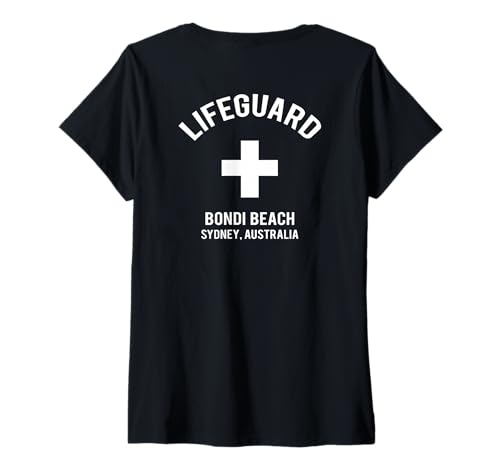Womens Bondi Beach Lifeguard V-Neck T-Shirt