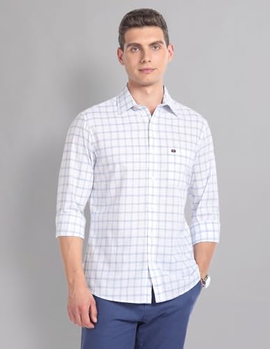 Image of AD by Arvind Tartan Check Cotton Summer Shirt