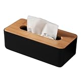 Charmoon ティッシュケース 箱ごと入る 北欧 おしゃれ インテリア 収納 卓上 車 (ブラック)