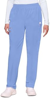 Cherokee Scrubs for Women Cargo Pant Natural Rise Tapered Pull-On Bottom with 4 Pockets , Fade Resistant Fabric - 4200