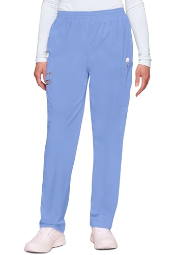 Cherokee Scrubs for Women Cargo Pant Natural Rise Tapered Pull-On Bottom with 4 Pockets , Fade Resistant Fabric - 4200