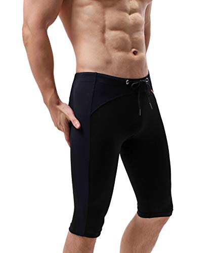 Nylon Stretch Tight Shorts Breathable Mesh Men's Fashion Fitness Pants Swim Trunks3