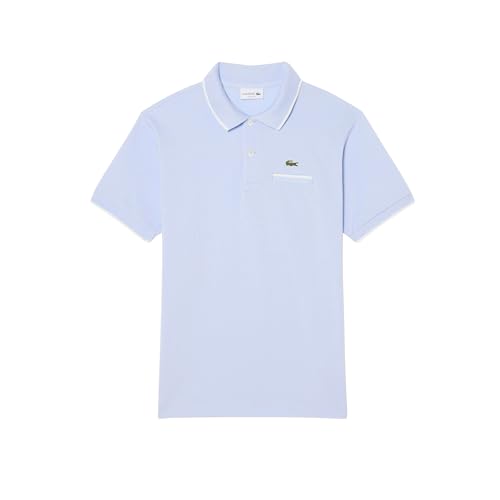 Lacoste Men's Classic Fit Pocket Accent L.12.12 Polo Shirt, Phoenix Blue/Flour, Medium