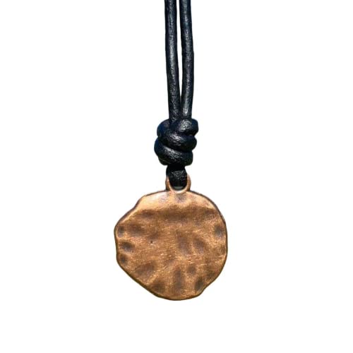 Cross Leather Necklace Mens - Men Cross Coin, Religious Pendant, Medallion Necklaces, Christmas Gift, Catholic Pendant, Christian Charms, Women Gifts To Husband Cute Crosses Best Friend (Copper) #TOP2