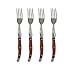 Zestawy flatware. 8.7 '' 22 CM Styl Steak Widły Steak Ze Stali Nierdzewnej Rękojeści Drewno Dinner Widelg Japoński Sztućce Drewniane Obiad 4/6/10PC LCCDSD (Color : 4pcs)