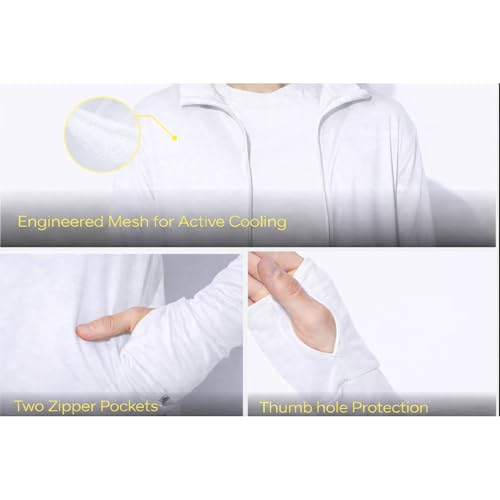 Image of MIA FASHION Men's Sunscreen Jacket with UPF 50+ UV Protection - Lightweight Breathable Quick Dry Summer Jacket for Sun & Pollution Protection, Ideal for Biking, Gym, Hiking & Outdoor Sports