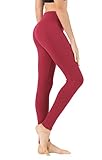 [Bauchkontrolle] Der QUEENIEKE Yoga Leggings mit mittlerer Taille verfügt über einen 3,5-Zoll-hohen Gürtel und einen schmalen elastischen Bund, was den Bauch flach halten kann und fest auf Ihrer Taille sitzt, damit Sie Ihre schöne Figur zeigen können.