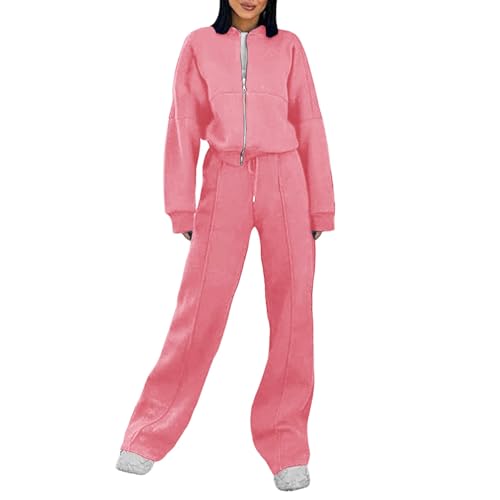 Survêtement femme de course ensemble veste à capuche et pantalon uni