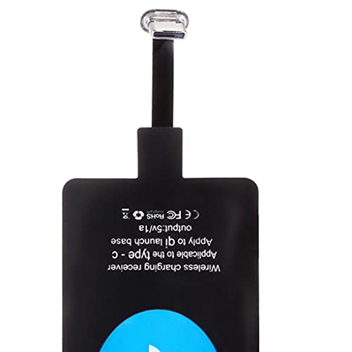 MYADDICTION Qi Wireless Charging Receiver | Ultra-Thin Type C Adapter for Fast Charging | Inductive Charger Module Tag | Compatible with Android Smartphones