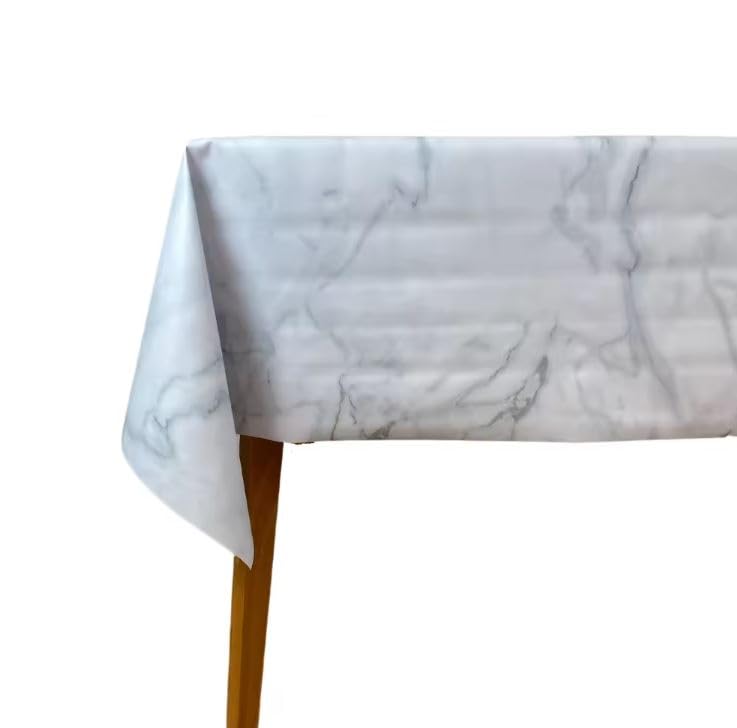 Hulehule Tex - Mantel de Hule Composición 100% PVC de Gran Durabilidad - Impermeable, Antimanchas de fácil Limpieza - MARMOL (140_x_200_cm)