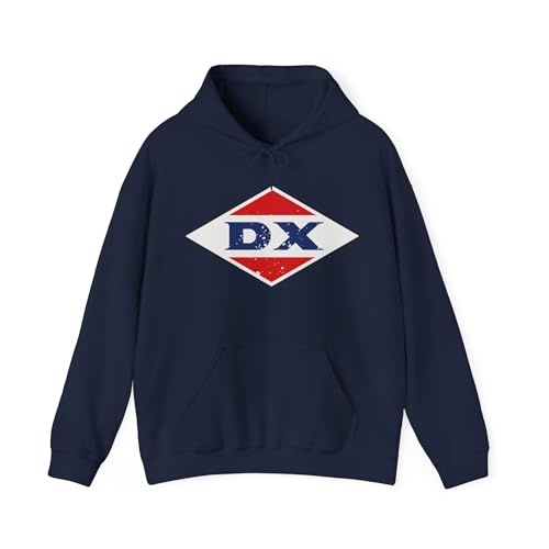 DX Gas Distressed 1959 Hooded Sweatshirt, Vintage Gas Station, Retro Service Station