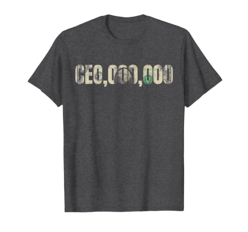 Entrepreneur CEO,000,000 Millionaire Businessman CEO T-Shirt T-Shirt, Men, Dark Heather Grey, Medium