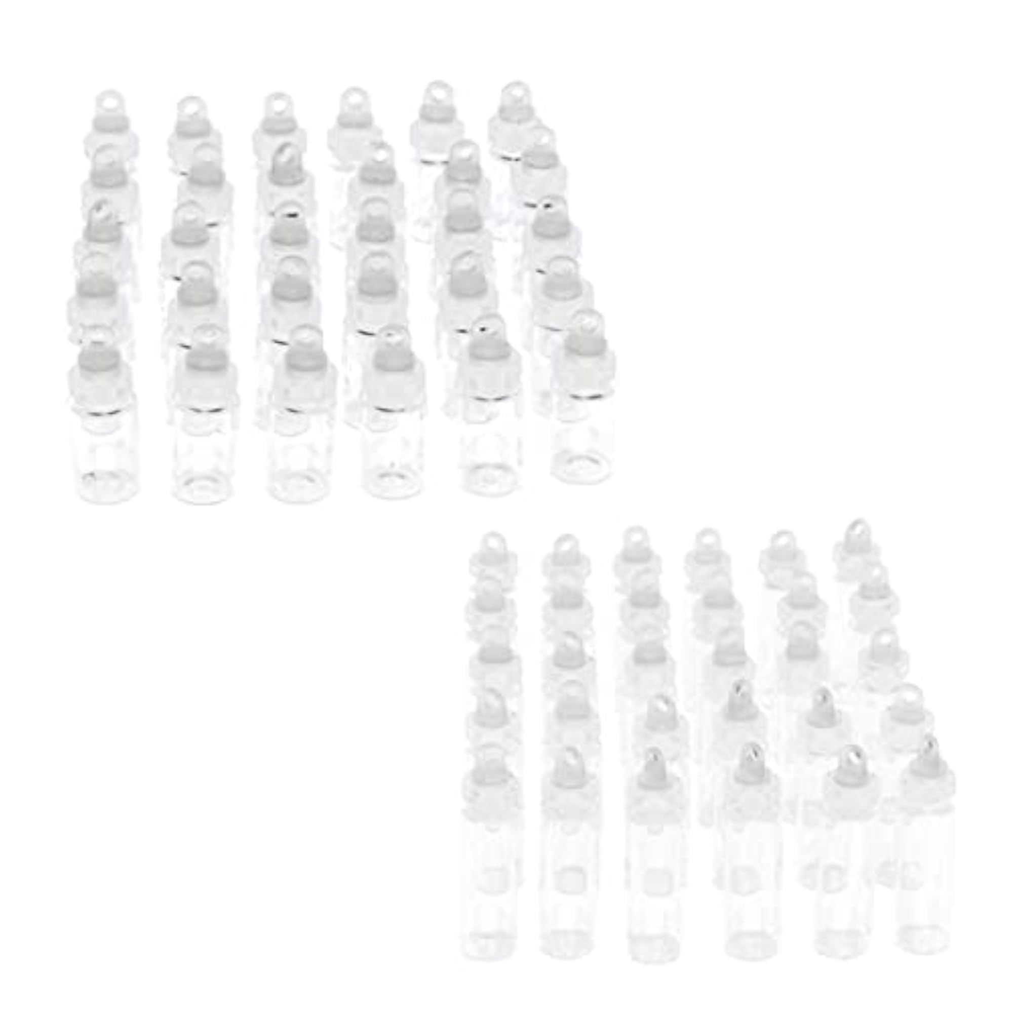 60 Pieces Mini Clear Glass Jars Vials