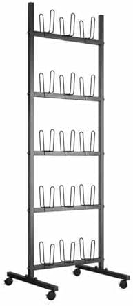 Heavy-Duty Boxing Glove Storage Rack with Wheels - Holds 15 Pairs, Metal Shoe Stand for Gym, Home, Training Room, Ideal for Taekwondo & Karate Drying Solutions