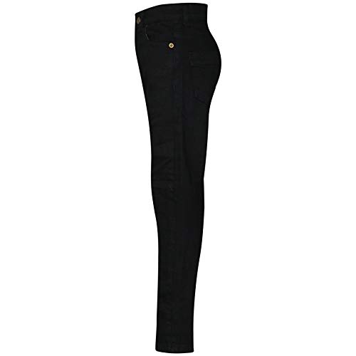 Faded Jet Black Denim Jeans Comfort Stretch Skinny Pants Trousers Lightweight Trendy Summer Boys Age 5-13 Years4