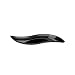 Produktbild 50 Stück Teller schwarz gewellt Länge 19 cm Höhe 1,5 cm Teller Party Aperitiv Happy Hour Food Blatt Leaf gewellter Schale