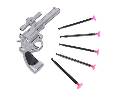 aarushi military force police gun toy - dart guns for kids-blaster gun with darts-Grey,Plastic,Pack of 1