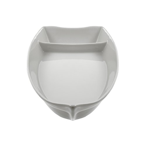 Set de 2 platos barco sushi de porcelana blanca miniatura 2