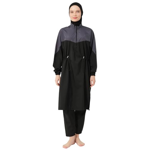 5 Piece Hijab Swimsuit for Women | Water Repellent Top, Leggings, Bonnet, Scarf and Bustier Burkini | Modest Clothing