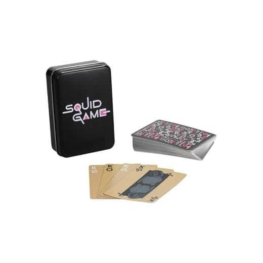 Baraja de Naipes El Juego del Calamar en Caja metálica