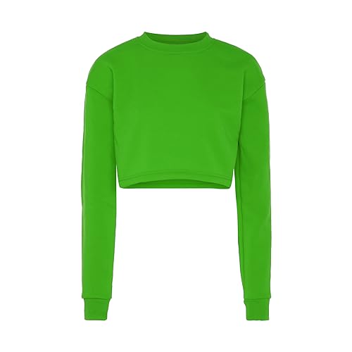 Pull à manches longues femme vert en polyester | Flyweight col rond taille M