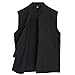 Kung Fu Vest for Men Sleeveless Chinese Waistcoat Jacket Tang Suit Martial Arts Uniform Breathable Wedding Party Wear Black