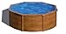 Piscina Gre KITPR353W Sicilia - Piscina fuori terra in acciaio, rotonda, effetto legno. Piscine smontabili per giardino. 350 x120 cm.