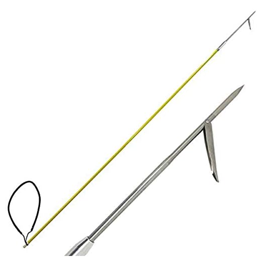 Scuba Choice 5' One Piece Spearfishing Fiber Glass Pole Spear with 1 Prong Single Barb Tip
