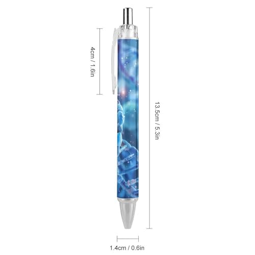 Bolígrafo retráctil de tinta azul para oficina y trabajo diario, pack de 4 unidades 2