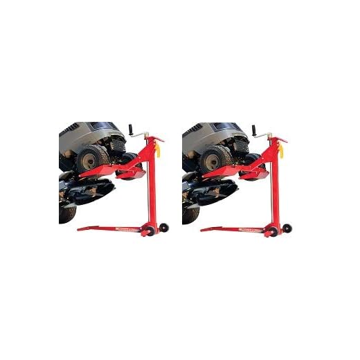 MoJack EZ MAX - Residential Riding Lawn Mower Lift, 450lb Lifting Capacity, Fits Most Residential and ZTR Mowers, Folds Flat for Easy Storage, Use for Mower Maintenance or Repair (2-(Pack))