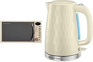Russell Hobbs RHM1714CC 17 L 700 W Cream Digital Solo Microwave with 5 Power Levels, Digital Clock and Timer, 8 Auto Cook Menus, Automatic Defrost, Easy Clean