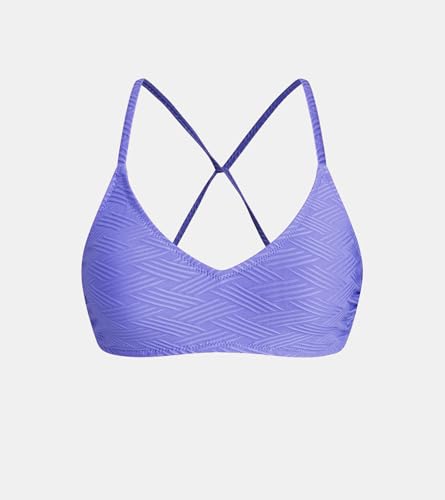 Image of CUPSHE Womens V Neck Textured Bikini Top Crssback Swimsuit | Self Tie,Soft Removable Cups,Spaghetti Straps,Flattering Bathing Suit For Vacation And Beach