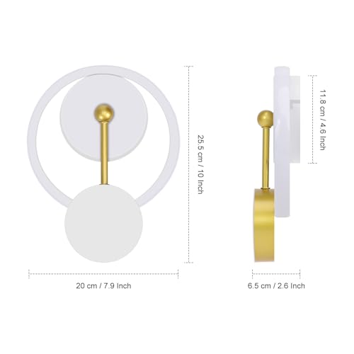Image of XEYOU 18W Modern Wall Sconce Lighting Indoor LED Creative Wall Light Fixture Clock Shape Decoration Wall Lamp for Living Room Bedroom Stair Corridor