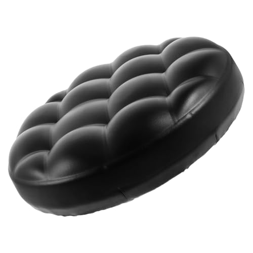 Coussin de siège rond en PU Amosfun avec mousse confortable noir