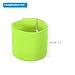 PATIKIL 9.4x2.5 Soccer Captain C Armband, 2 Pack Nylon Unisex Elastic Arm Band Adjustable for Youth Adult Team Training, Bright Green
